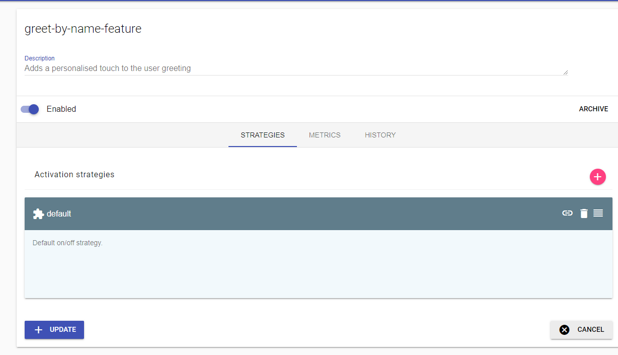 Create greet by name feature screen