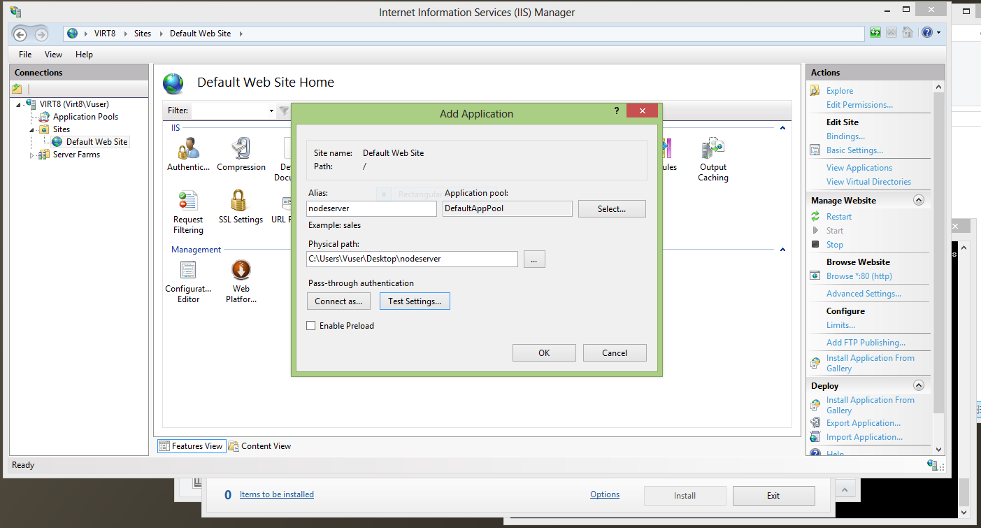 Create application