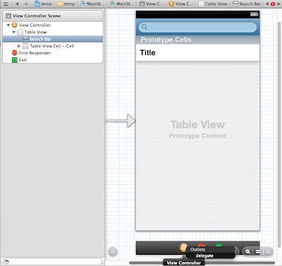 Screenshot of storyboard with attributes